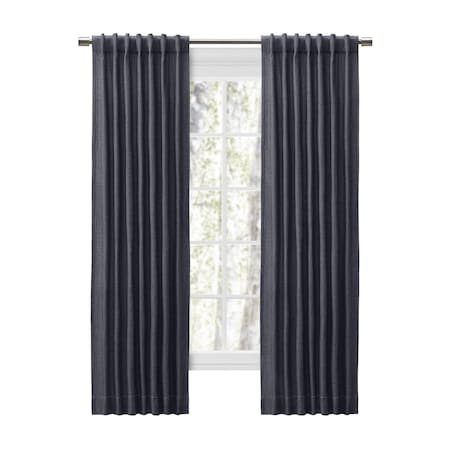 Chevron 80C/20P Sustainable Unlined Rod Pocket/Back Tab Curtain Panel